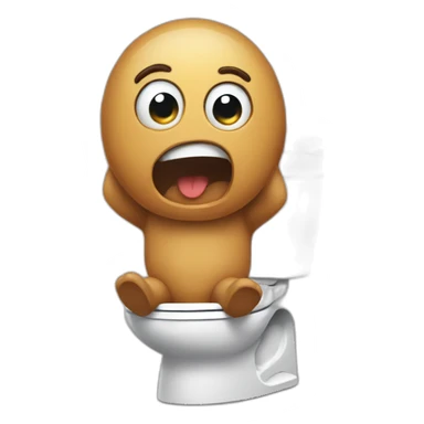 scared pooping sticker