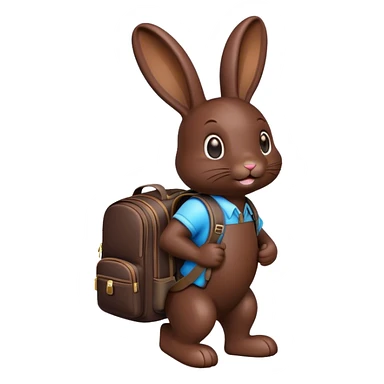 Chocolate bunny travel sticker