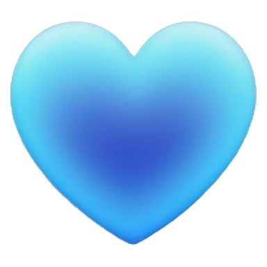 love heart beautiful blue gradient sticker