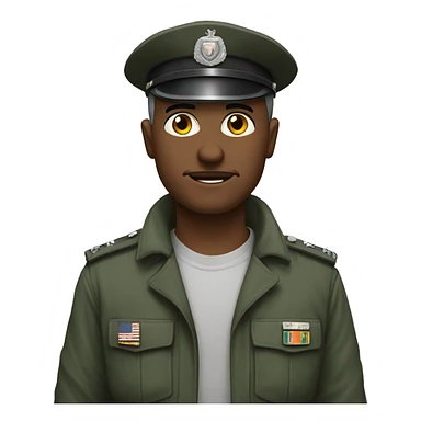 Homem com farda da polícia militar  sticker