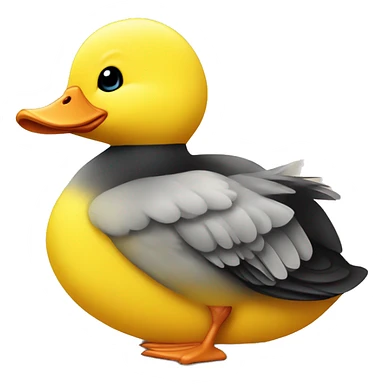 The cute yellow duck sticker