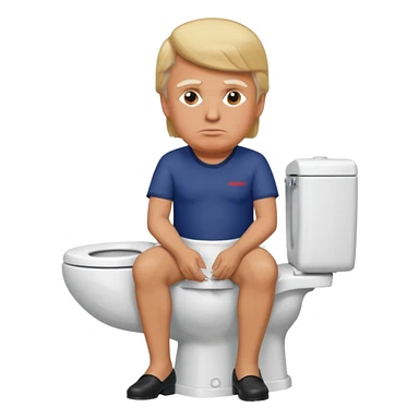 donald trump sitting on skibidi toilet sticker