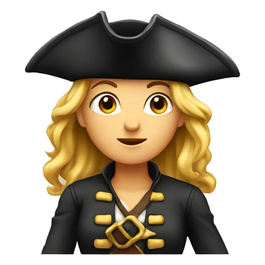 female pirate sticker