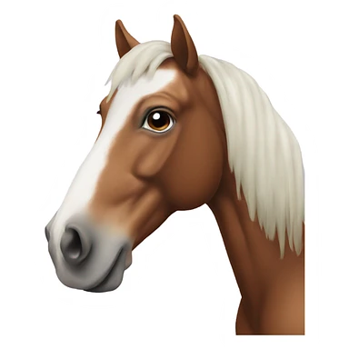 Horse with clown wig and nose  sticker