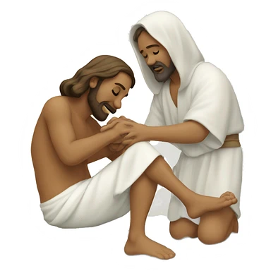 Jesus washes his disciple feet  sticker
