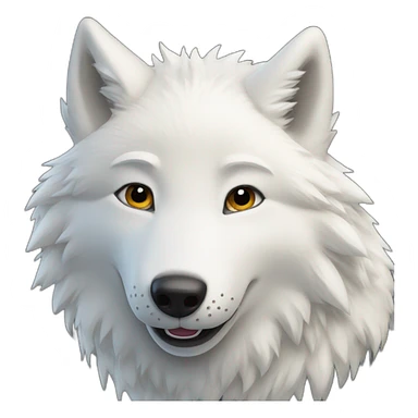 arctic wolf smiling sticker