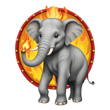 elephant  vintage-circus-performer-spitting-fire sticker