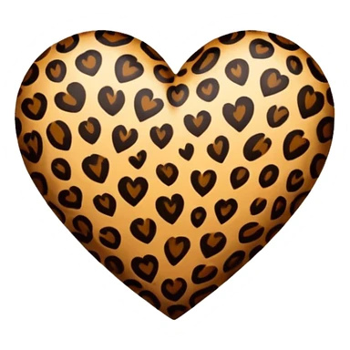 Leopard hjerte  sticker