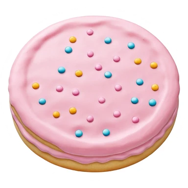 Soft pink frosted sugar cookie sticker