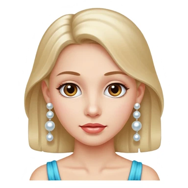 The girl wearing pearl earrings sticker