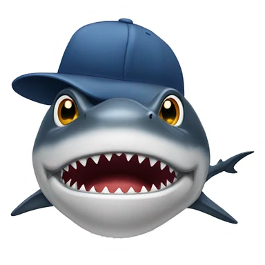 Tiburón con gorra para atrás  sticker