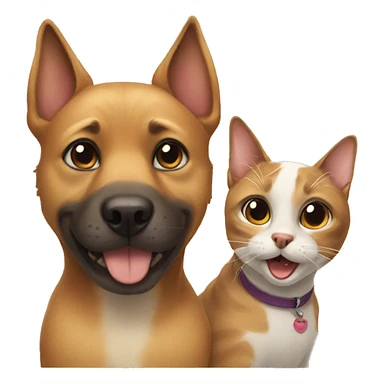 Cat and a dog sticker