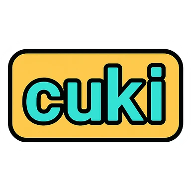 modern, clean text image with the word 'cuki' centered, correct spelling, no emoji or face sticker