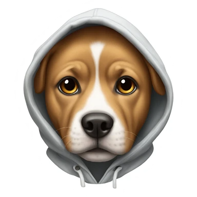 Dog in a hoodie sticker