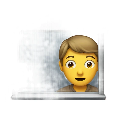 A person watching another person through a window from outside  sticker