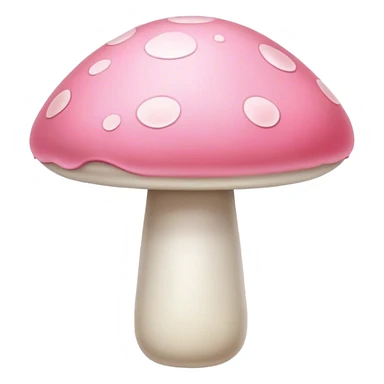 Pale pink mushroom  sticker