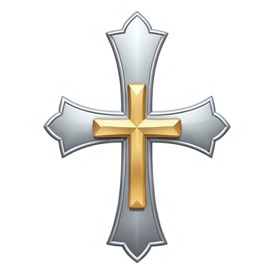 make a Silver Bling Cross sticker