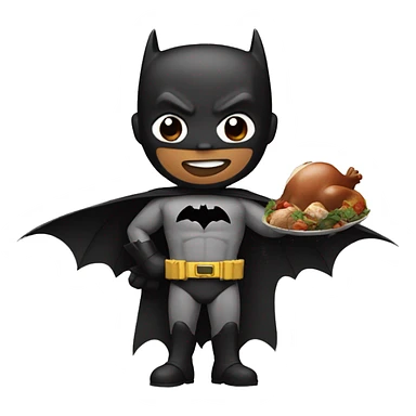 Batman holding a turkey sticker
