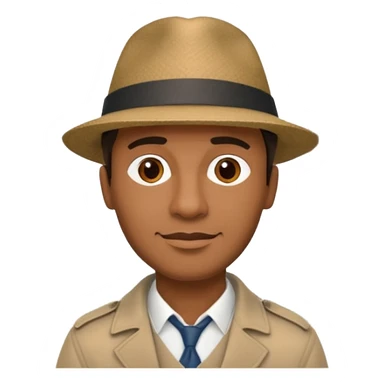 Homme. Créole réunionnais avec chapeau tour effeil sticker