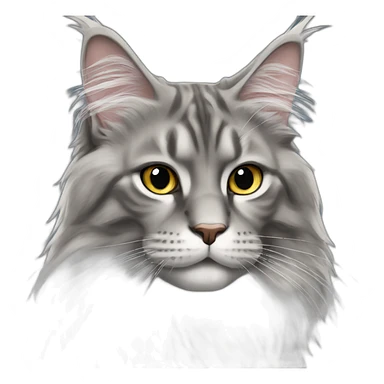Grey judging maine coon sticker