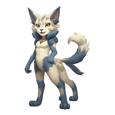 Anthro Sona Lynx-Fakémon Full Body sticker