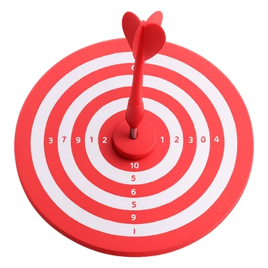 Add a dart in the bullseye of the target. Keep the style consistent with the original image and maintain the transparent background. sticker