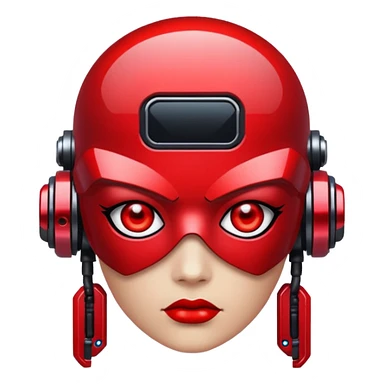 glitter red cyberpunk sticker