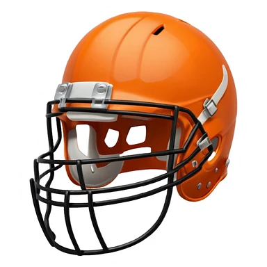 College football player helmet in orange color sticker