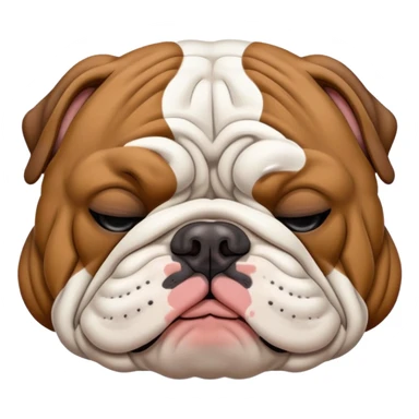 english bulldog sleeping sticker