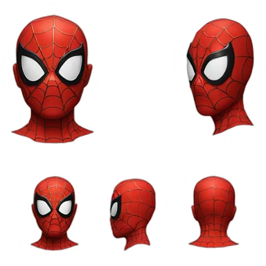 Spider-man red mask sticker