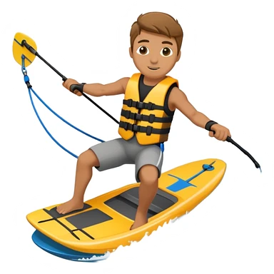 man on a wakeboard boat  sticker