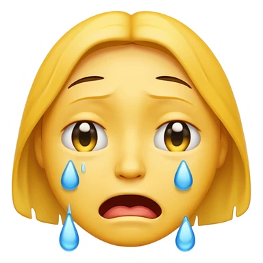 An emoji that is more crying than laughing sticker