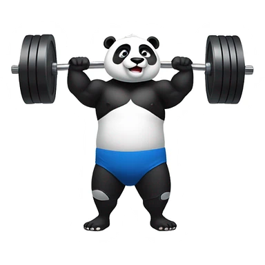 Panda jacked at the gym sticker