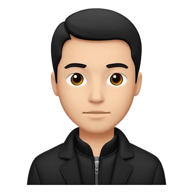 balck and white photo man in jacket sticker