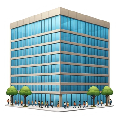 company building with people sticker