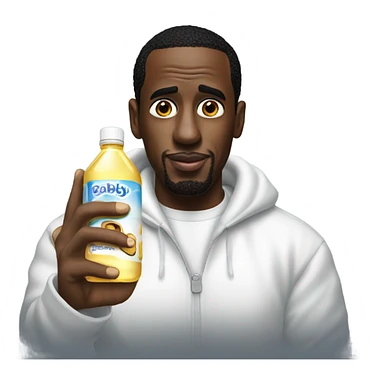 p diddy holding baby oil sticker