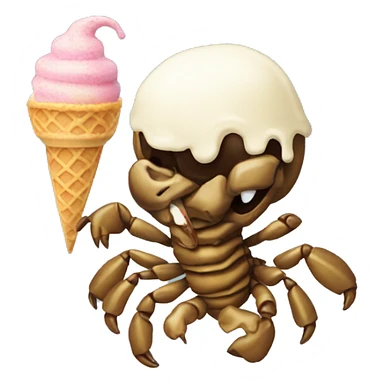 Scorpion with ice cream sticker