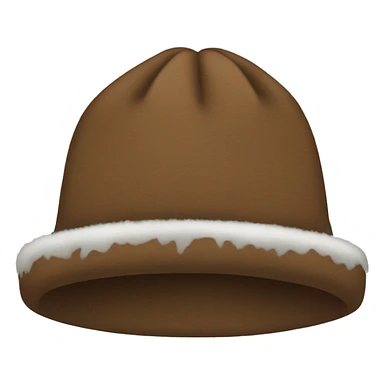 Brown winter hat sticker