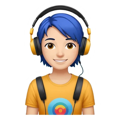 블랙 블루, 노래 좋아하고, 창의적이고 바다 좋아해 sticker