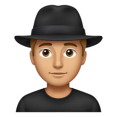 Change his hat and shirt color to black sticker