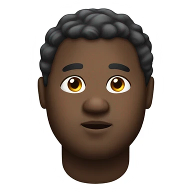 black man very fat with one hair sticker