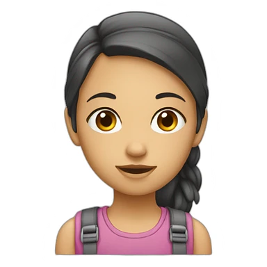 Jeune fille avec un cargo sticker