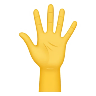 Graphic: 👋 Waving hand icon (white with yellow outline).
Animation: Hand waves back and forth.
Background: Transparent. sticker