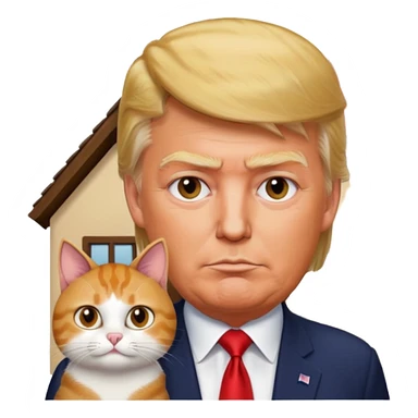 Do trump in a house with a cat  sticker