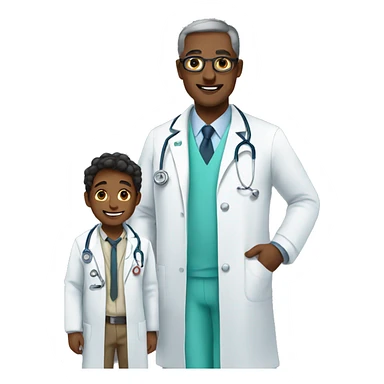 Doctor with his son sticker
