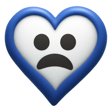 dark blue heart in the clouds sticker