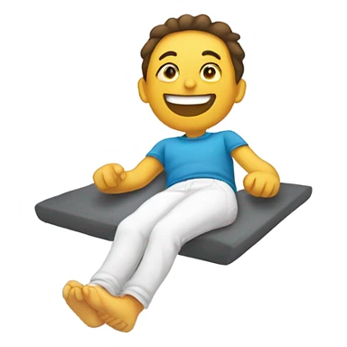 smile with feet in air sticker