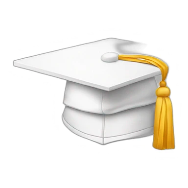 White Graduation cap sticker