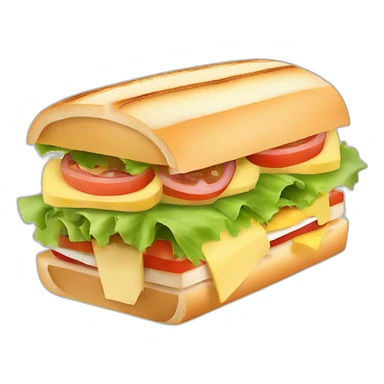 club sandwich in a baguette sticker