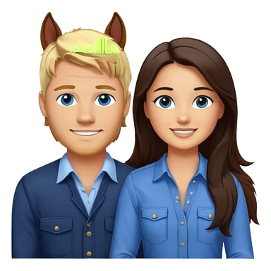 Remove rabbit ears from blue eyed trevor donovan with brown eyed danica mckellan and horse sticker